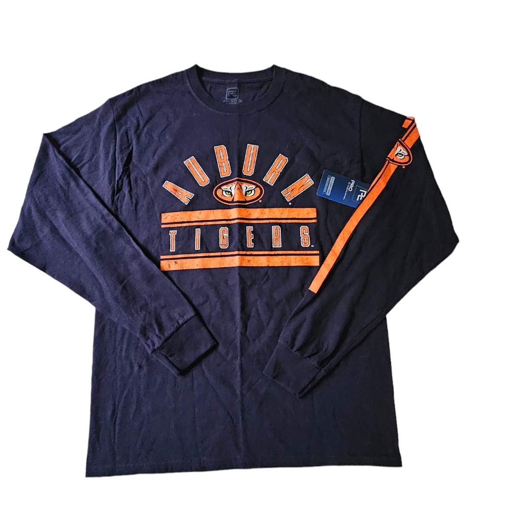Auburn Tigers Navy Pro Edge by Knights Apparel Long Sleeve Shirt Men's Large NWT